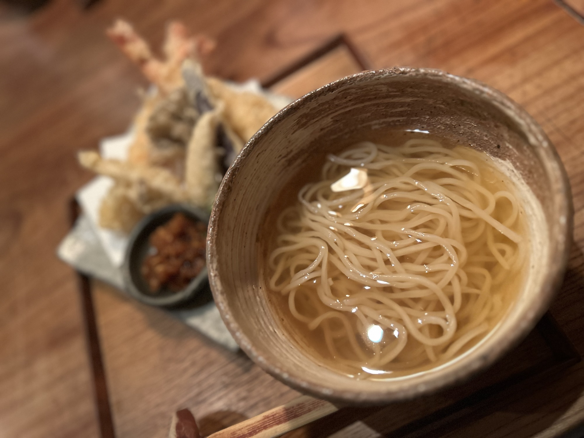 恵比寿 うどん山長 大海老と旬菜の天ぷらうどん