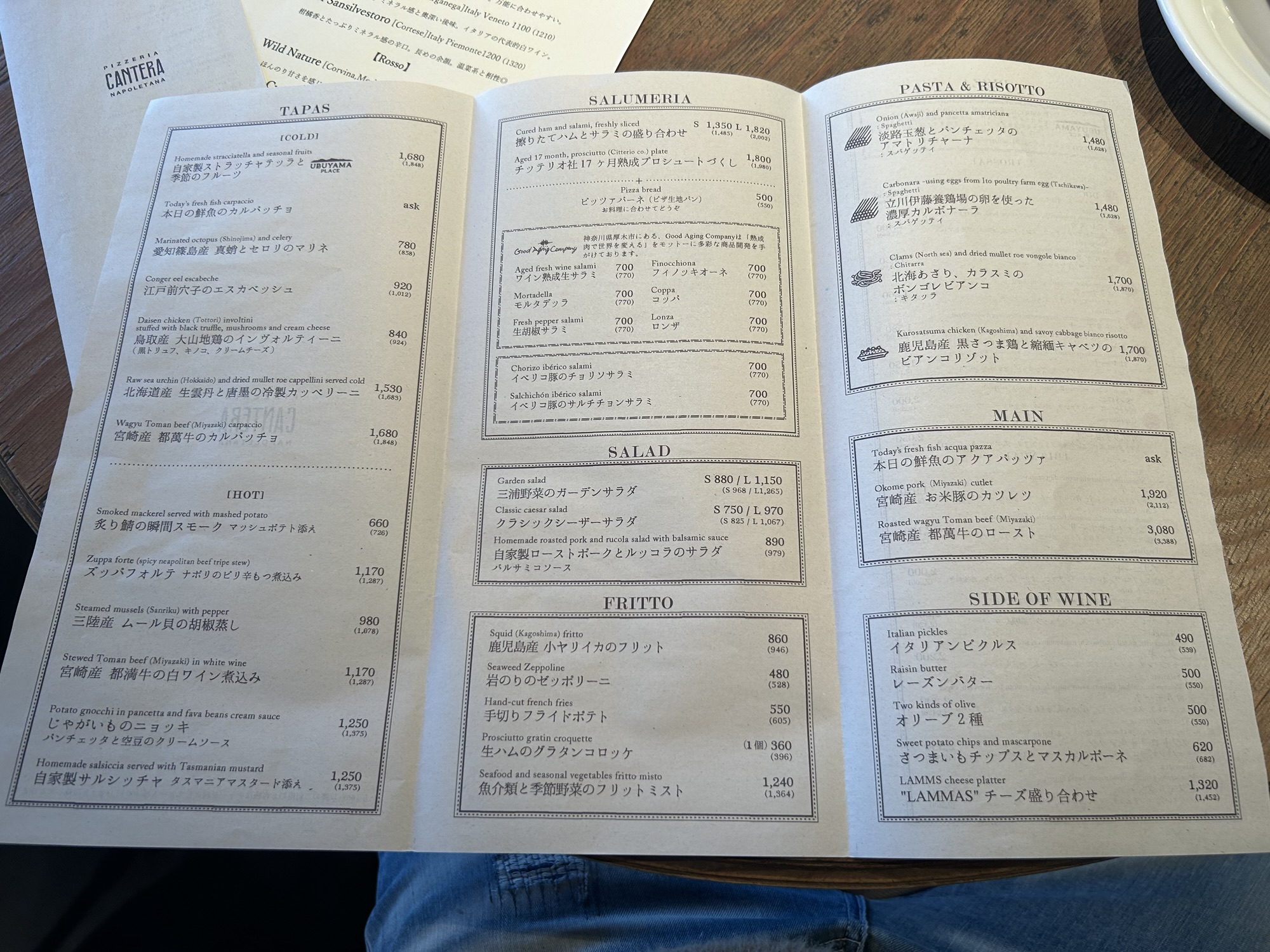 調布 カンテラ 調布店 メニュー