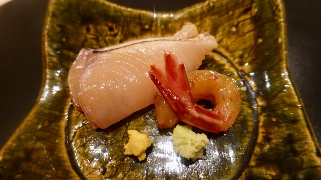 麻布十番 東麻布 さいこう 鰆 縞海老の漬け