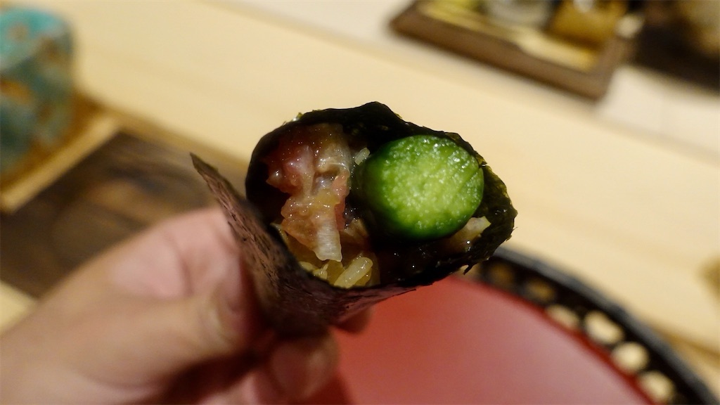 すし 田いら ネギトロ胡瓜巻き