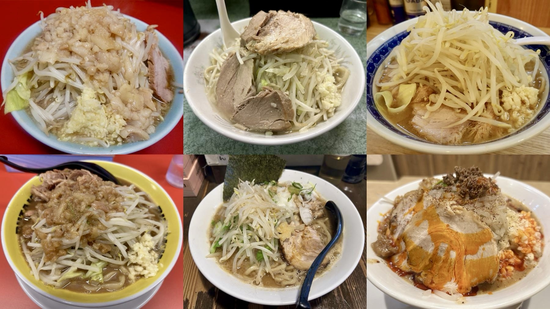 新宿 二郎系ラーメンおすすめまとめ コラージュ写真