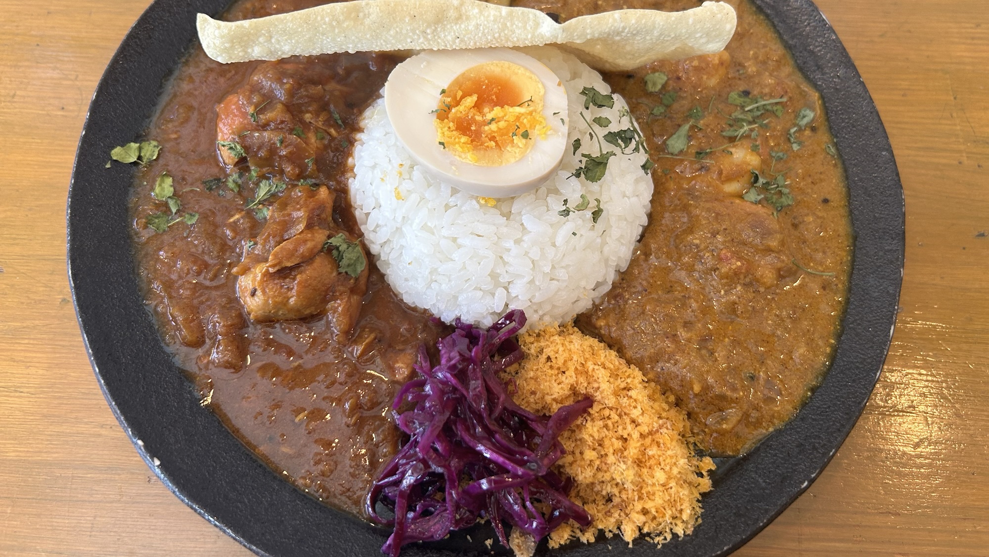 高円寺 アンドビール カレー定食 2種がけ