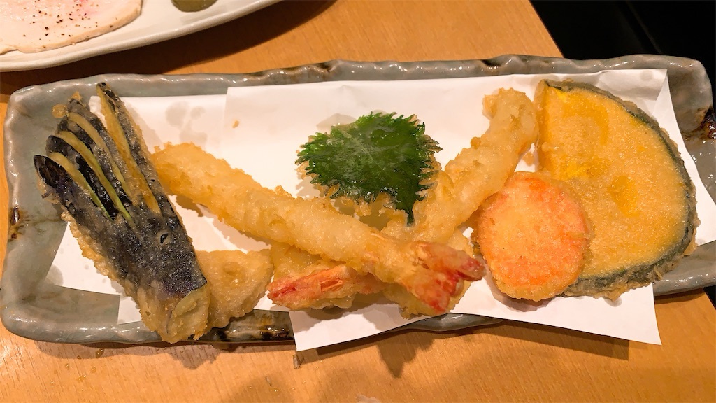 新宿御苑前 切麦や 甚六 天ぷら盛り合わせ