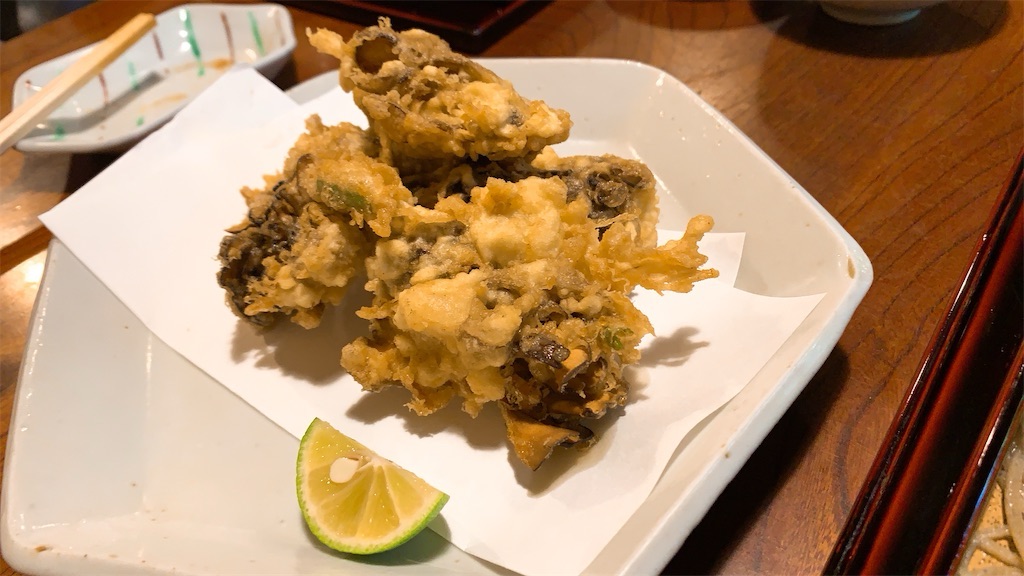 白金台 利庵 舞茸天