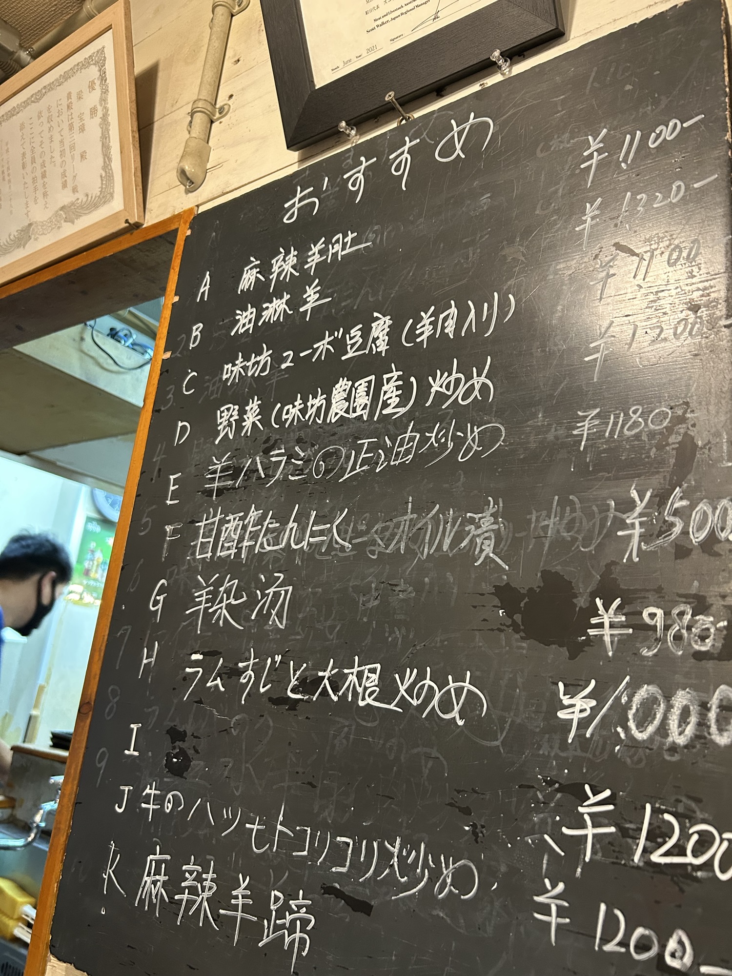 神田 味坊 メニュー