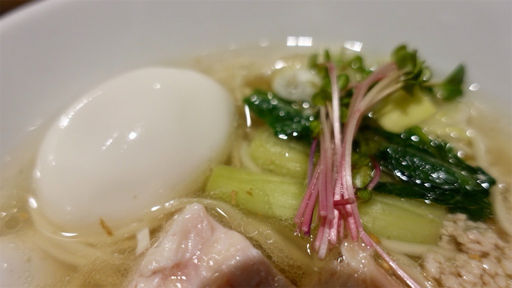淡路町 塩生姜らー麺専門店 MANNISH 淡路町本店 塩生姜らー麺 味玉入り