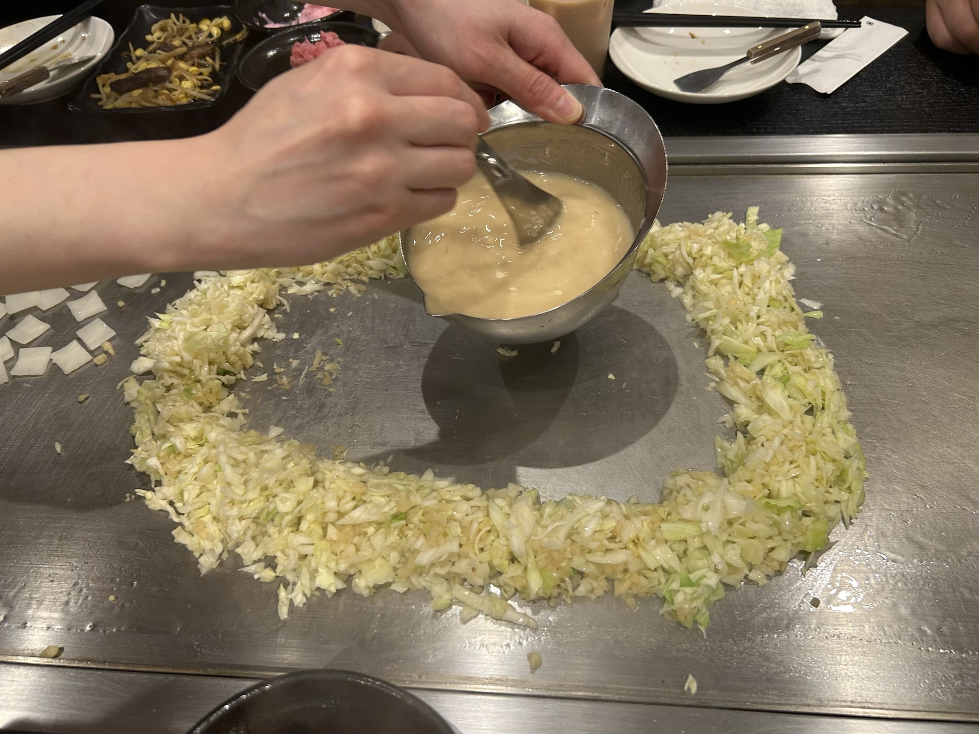 学芸大学 だしともんじゃ 学芸大学店 めんたい餅もんじゃ