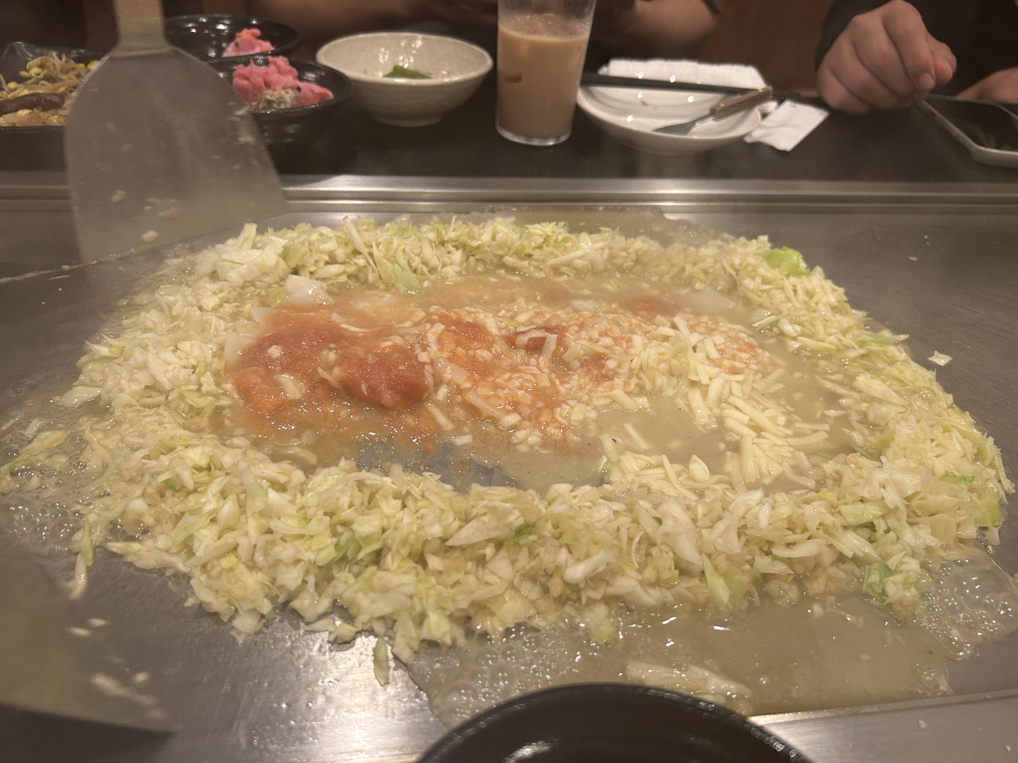 学芸大学 だしともんじゃ 学芸大学店 めんたい餅もんじゃ