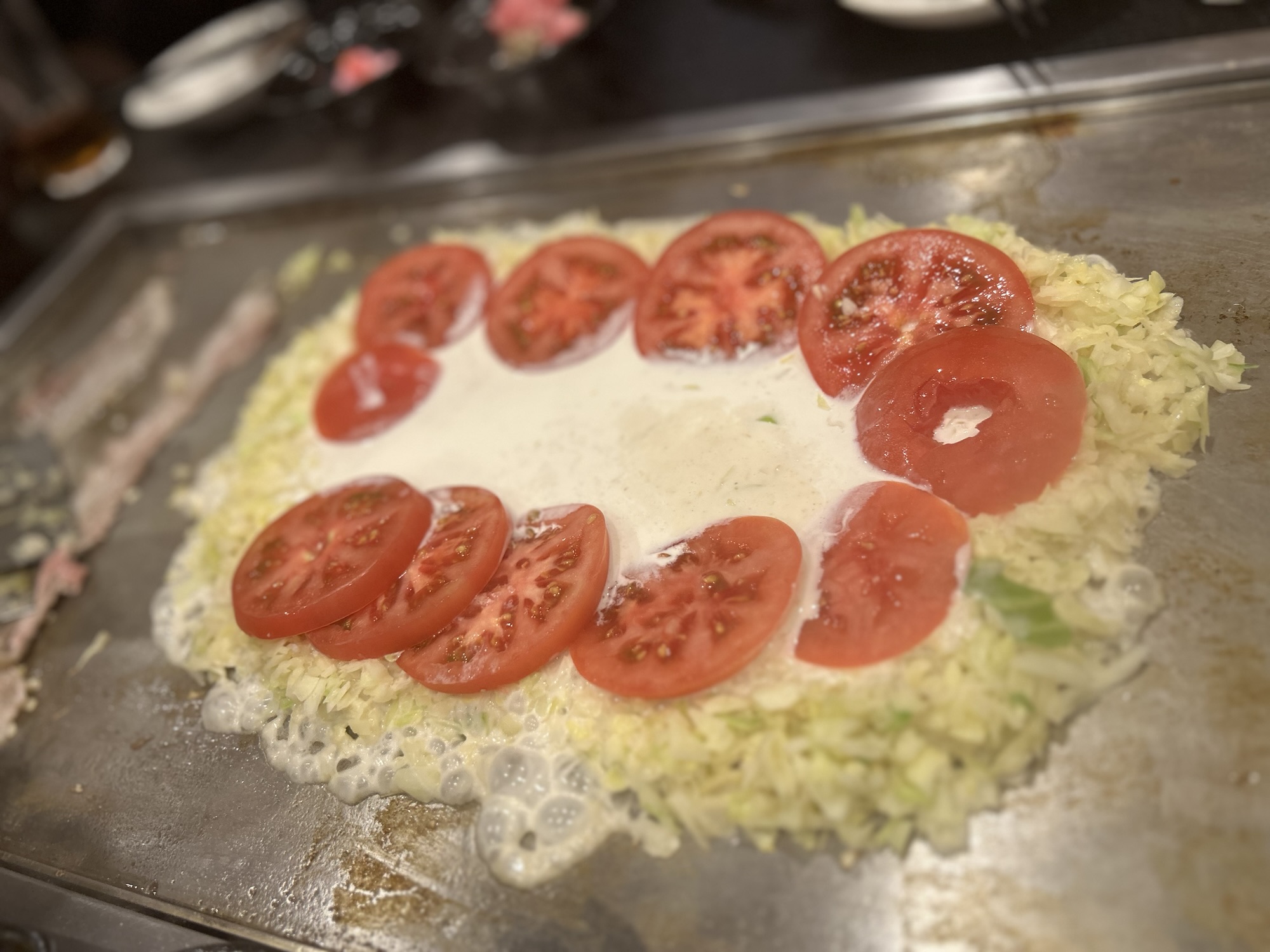 学芸大学 だしともんじゃ 学芸大学店 トマトたっぷりマルゲリータもんじゃ