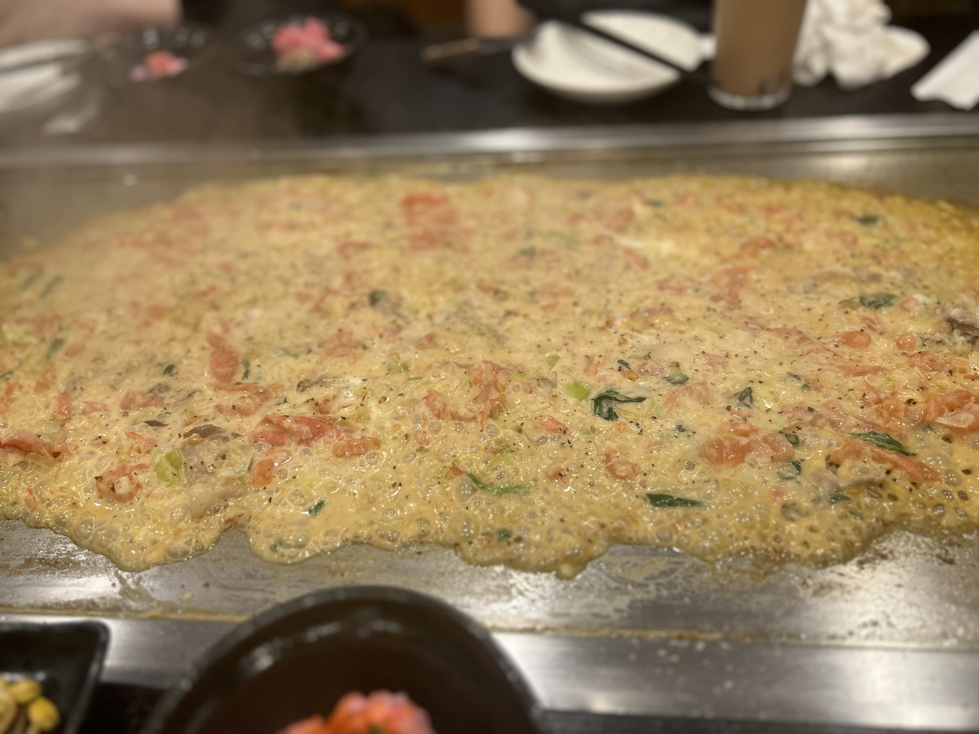 学芸大学 だしともんじゃ 学芸大学店 トマトたっぷりマルゲリータもんじゃ