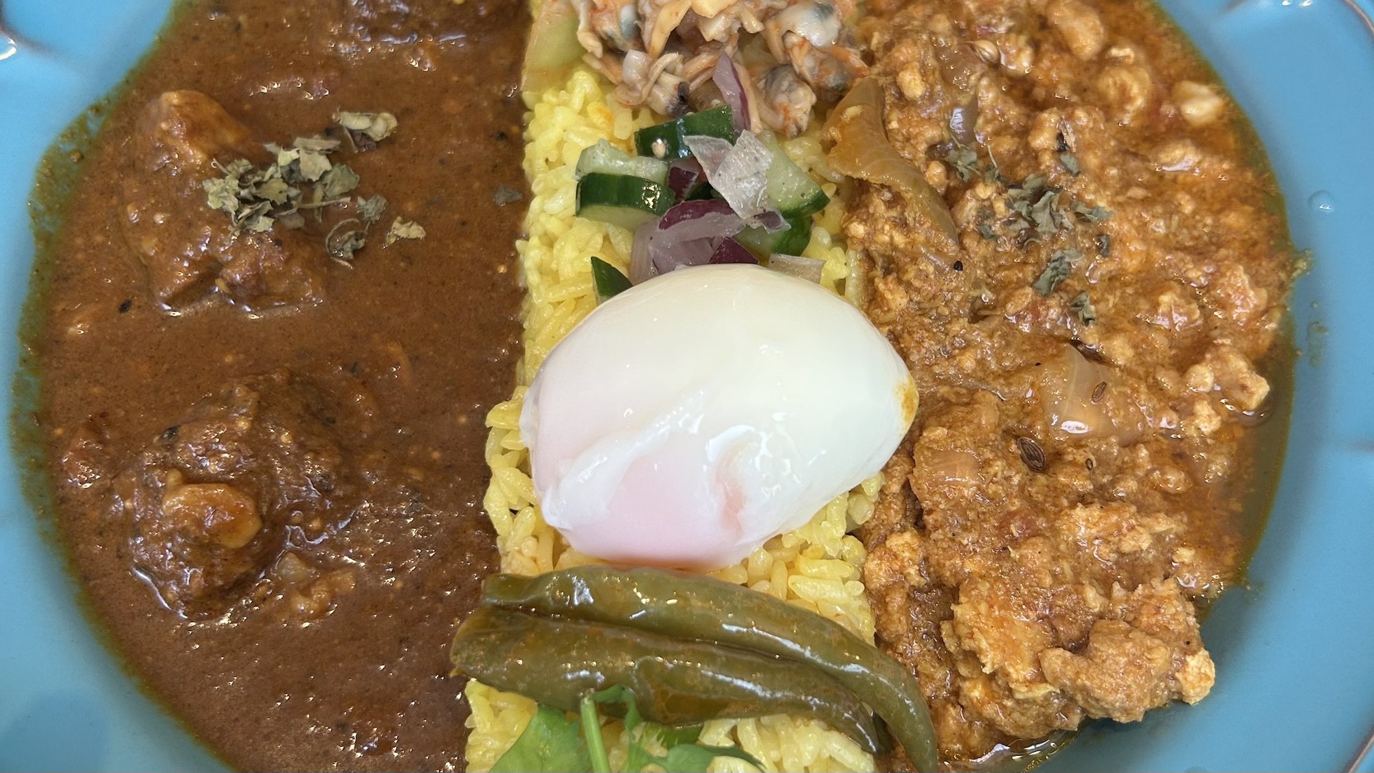 立川 カレー会議室 スパイスカレー2種盛