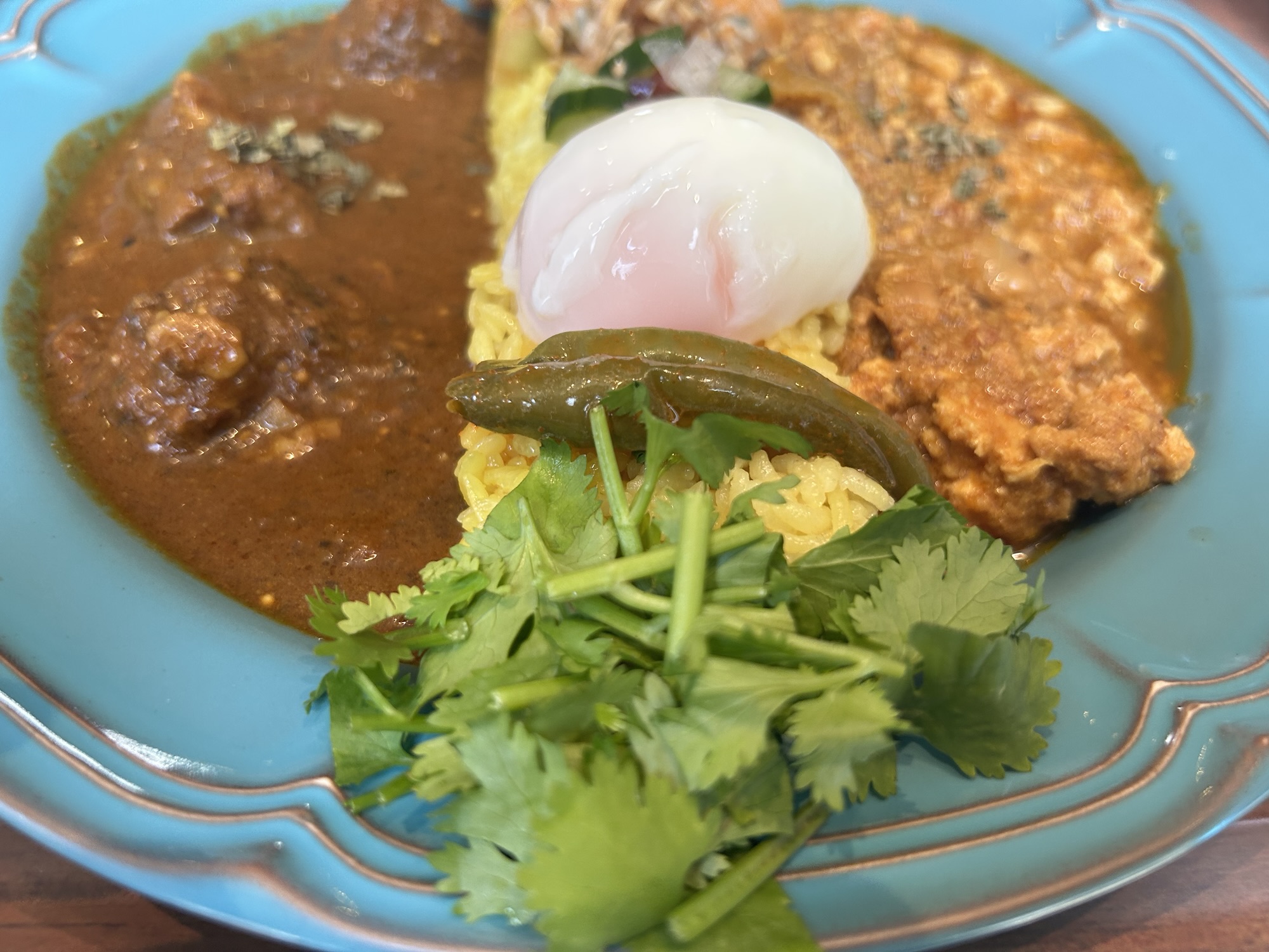 立川 カレー会議室 スパイスカレー2種盛