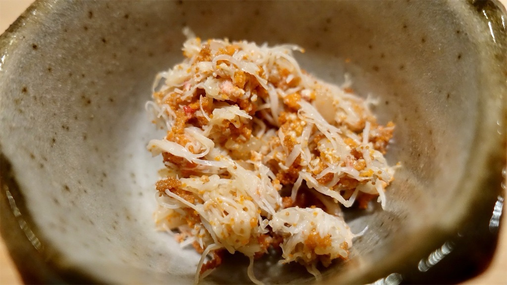 白金 鮨 まつうら 香箱蟹ごはん