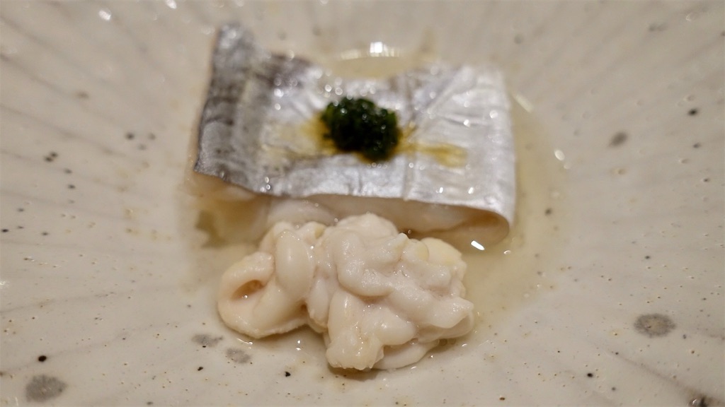 白金 鮨 まつうら 太刀魚 白子