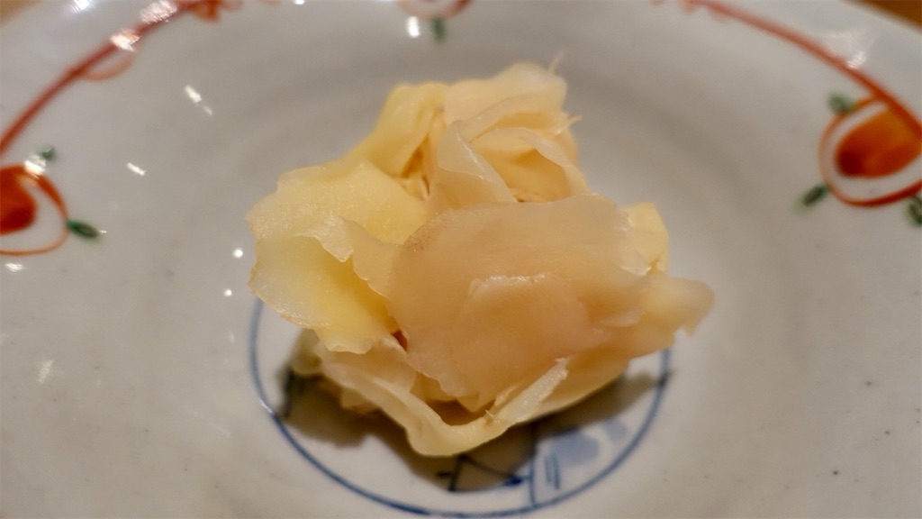 白金 鮨 まつうら ガリ