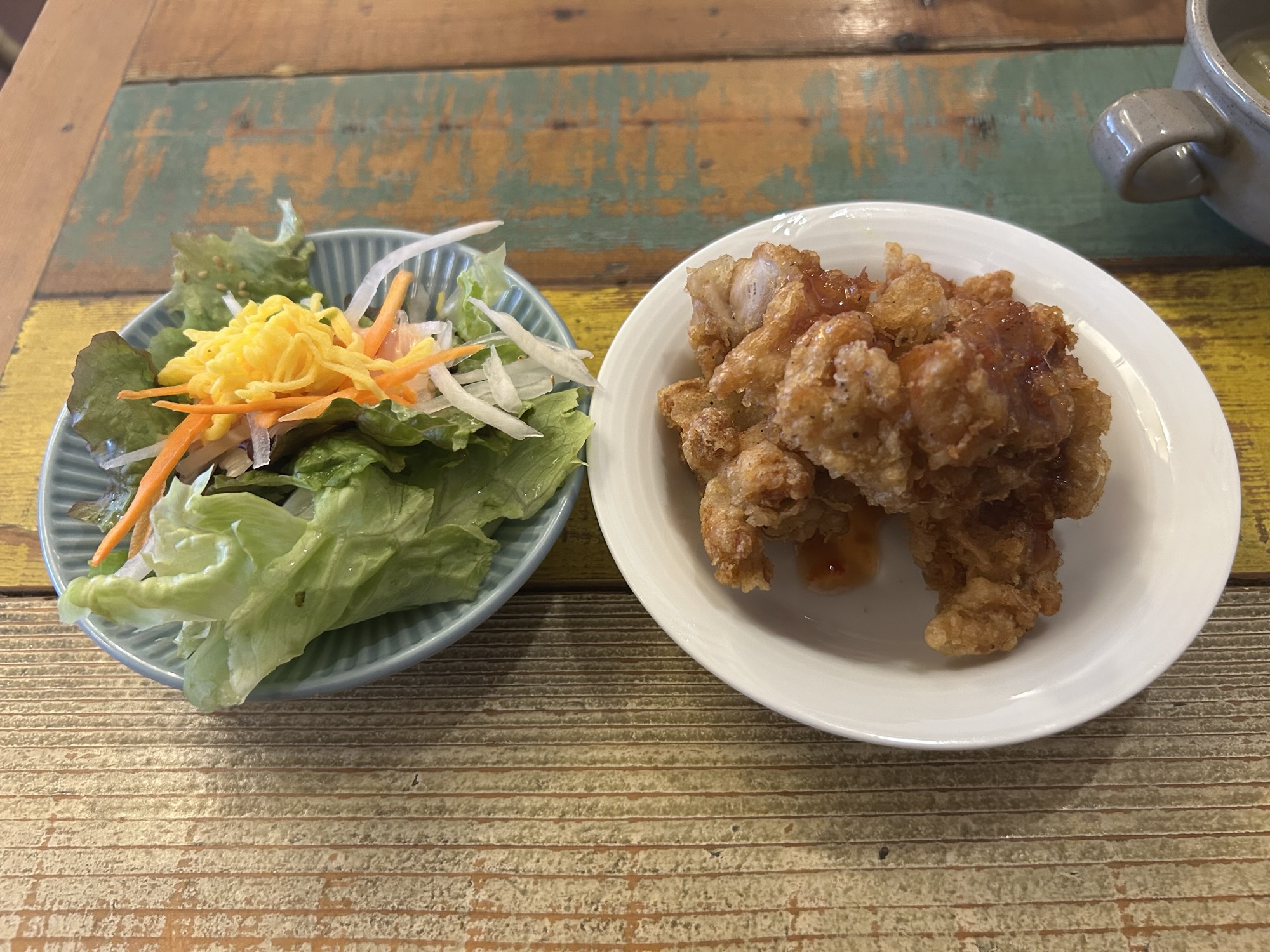 恵比寿 ブルーパパイアタイランド サラダ 唐揚げ
