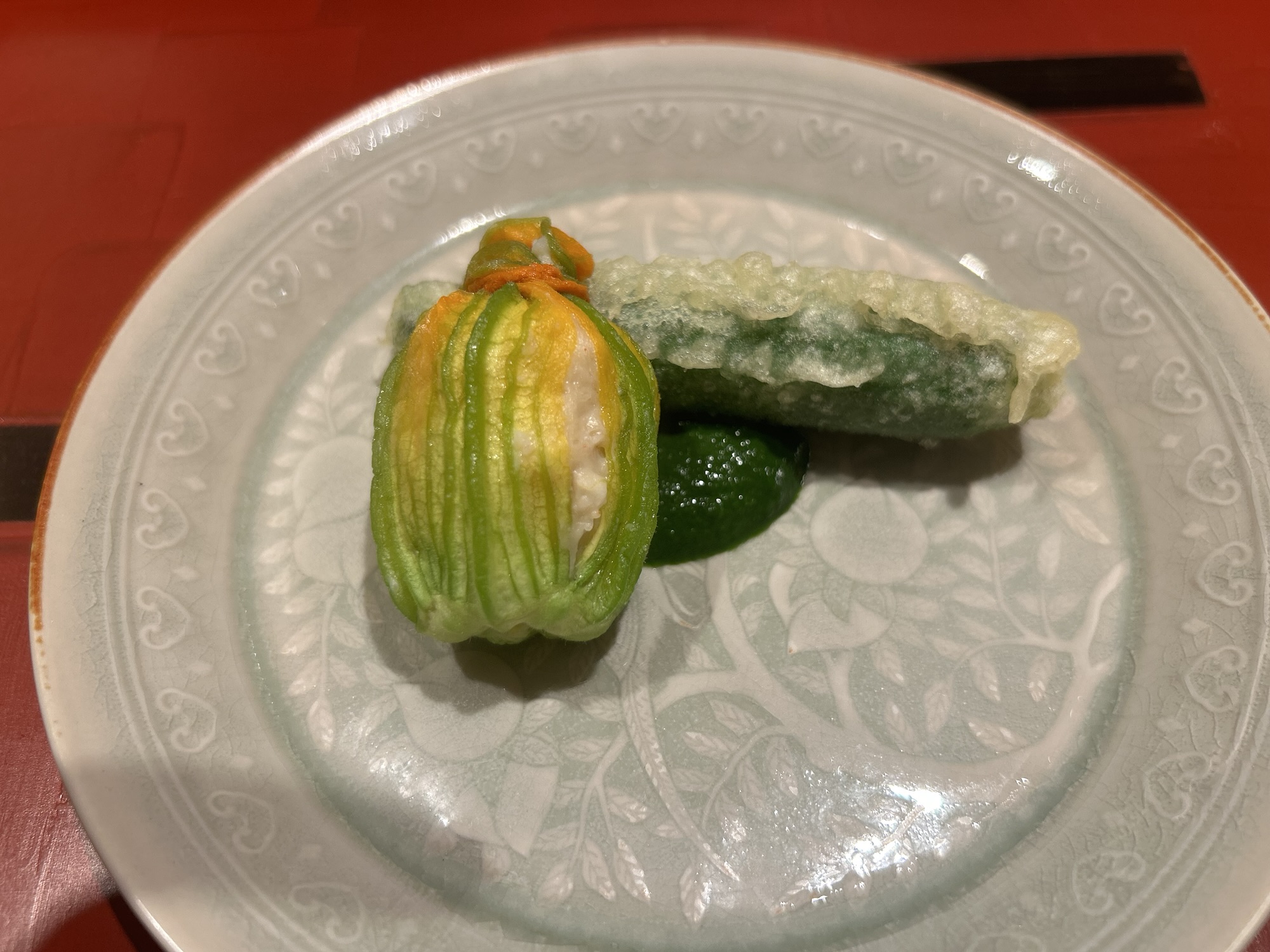 新富町 新富町 鴨ゆき 花ズッキーニ