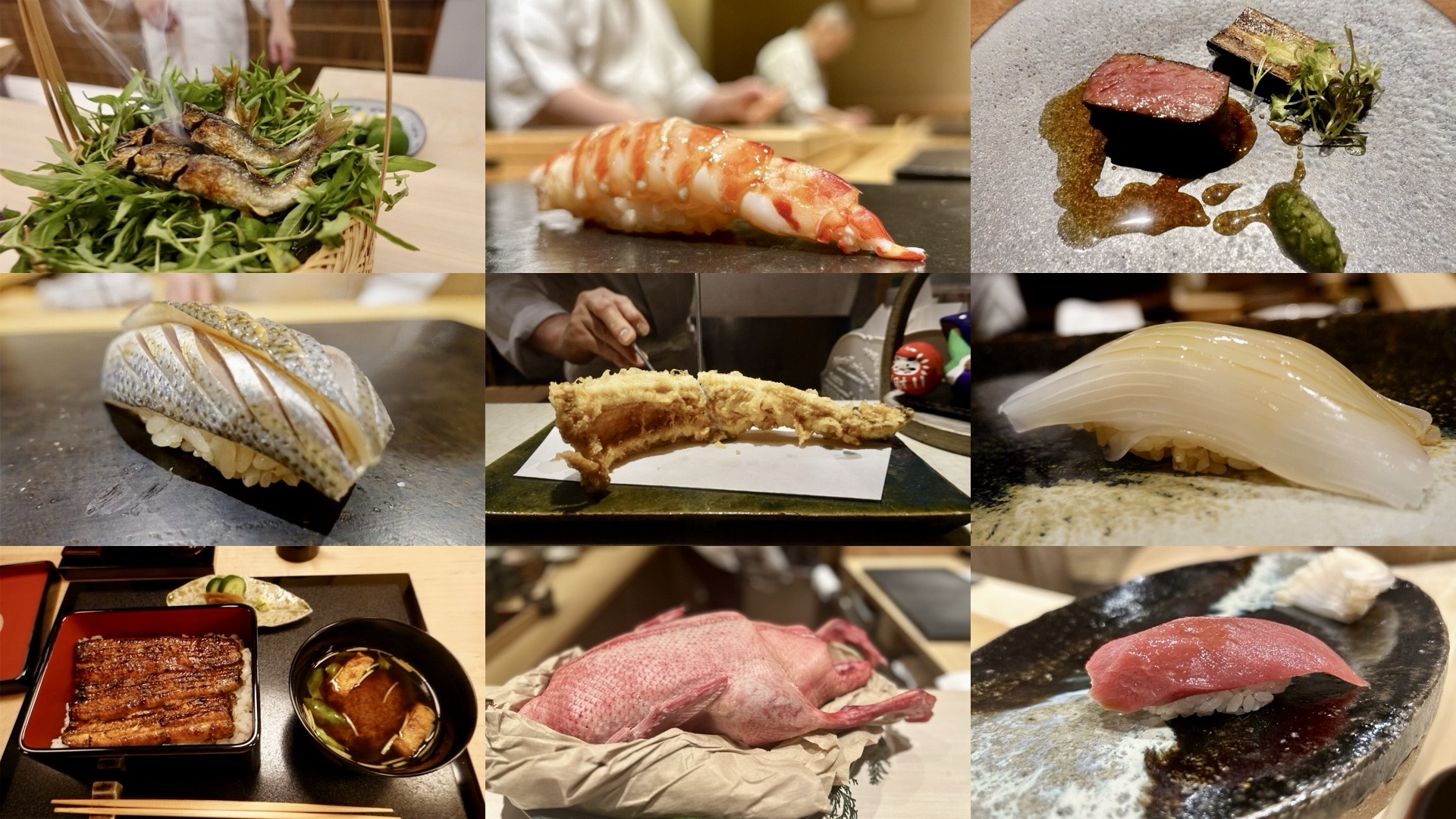 新富町 ディナーまとめ コラージュ写真