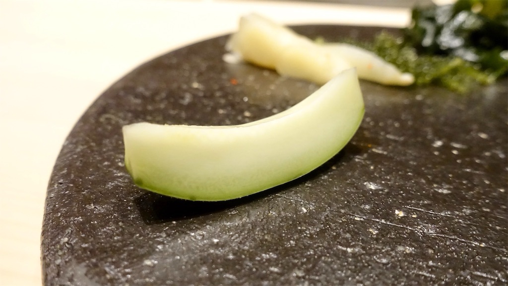 赤坂見附 すし匠 齋藤 メロンの漬物