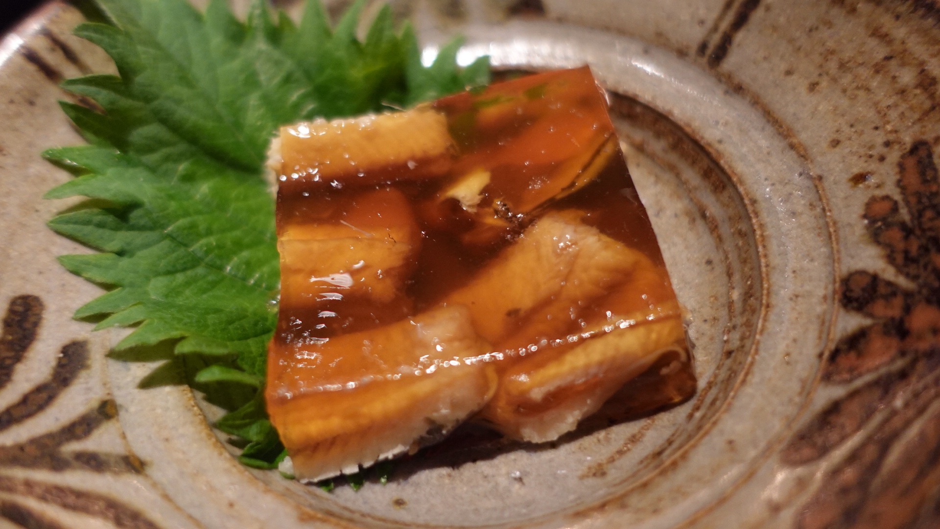 虎ノ門ヒルズ 天ぷら あらたみかわ 穴子の煮凝り