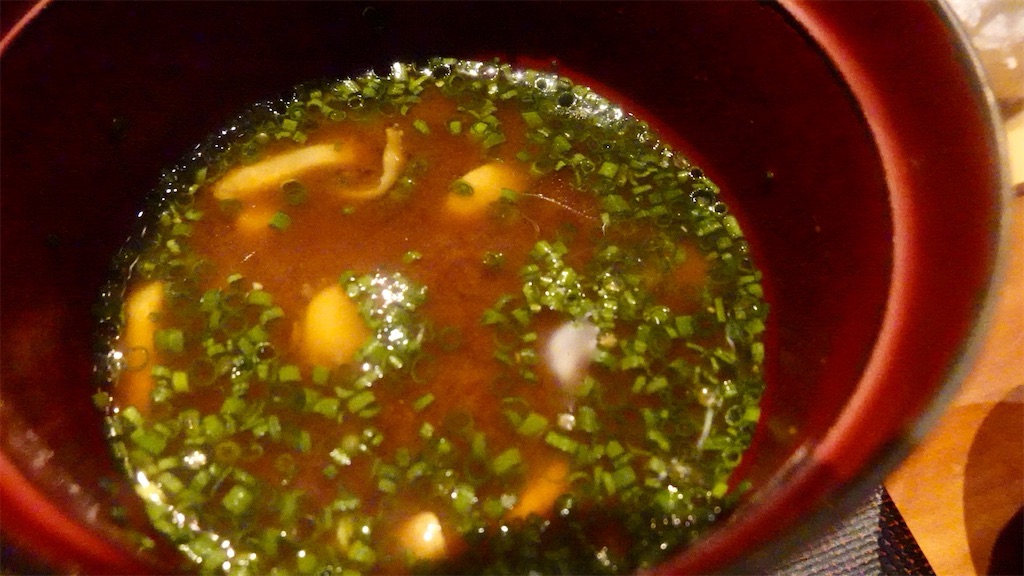 赤坂 炭火割烹 白坂 味噌汁