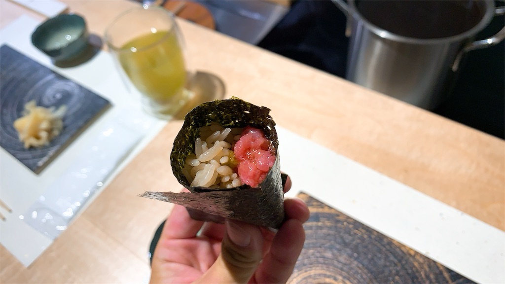 麻布十番 立ち食い鮨 まさ 突先の手巻き