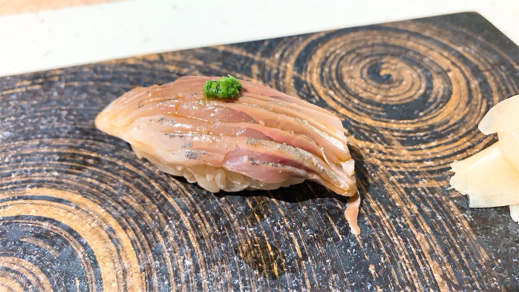 麻布十番 立ち食い鮨 まさ 鯵
