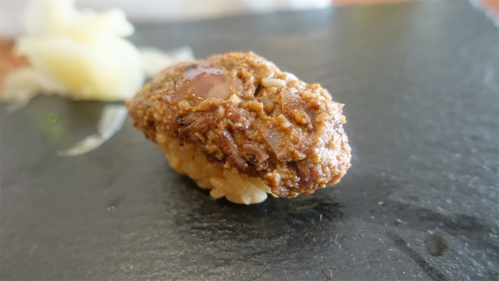 四ツ谷 立ち食い鮨 まさ 蛍烏賊のなめろう