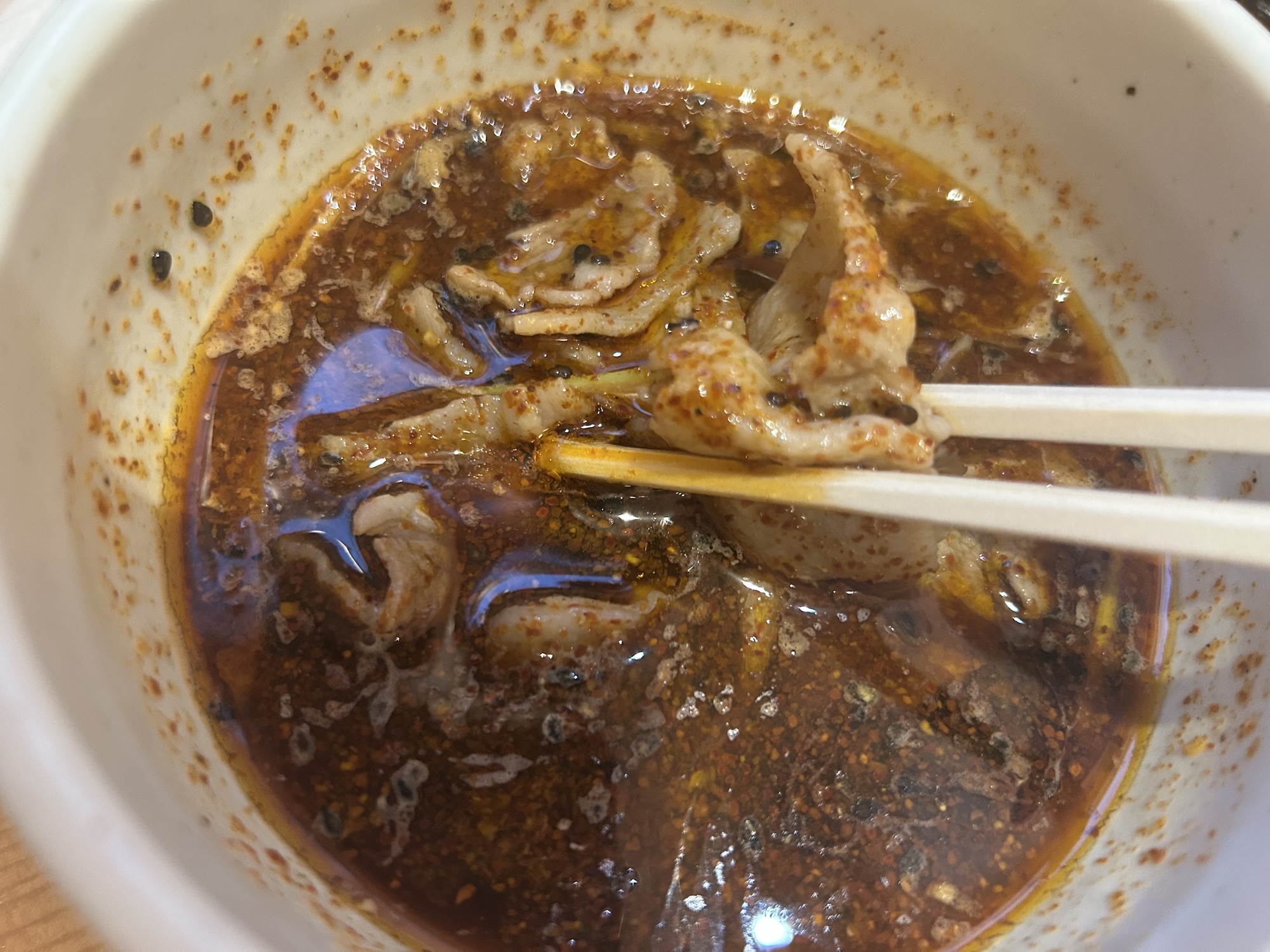 西調布 たつき 激辛つけ汁うどん