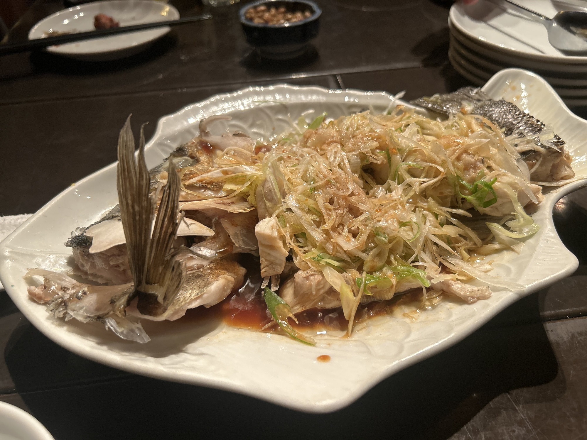 六本木 黒猫夜 六本木店 本日の鮮魚の広東蒸し
