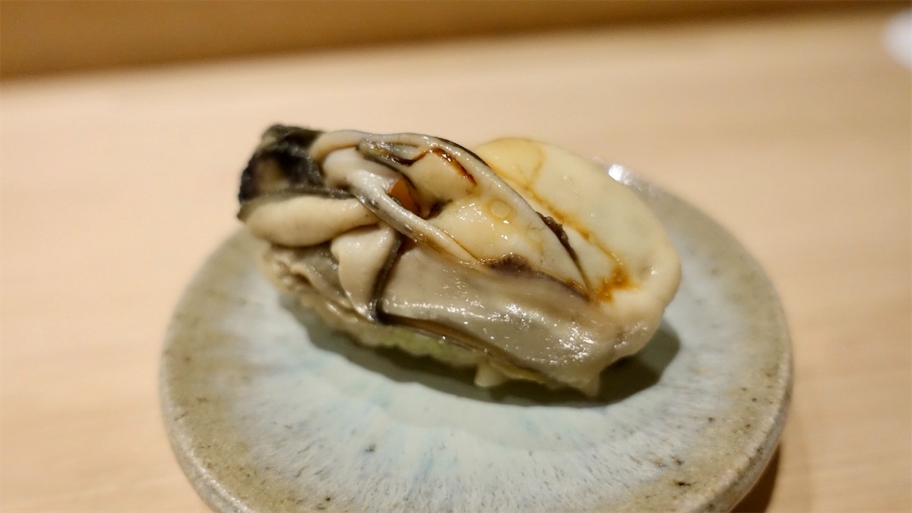 岡山市 鮨 縁 牡蠣の握り