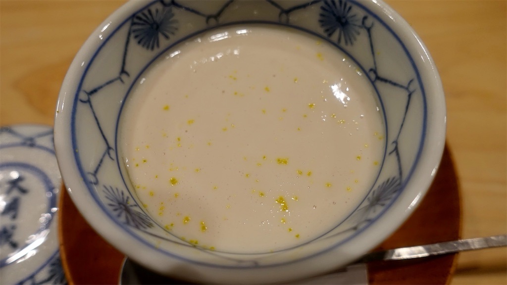福井市 鮨 十兵衛 真鱈の白子の茶碗蒸し