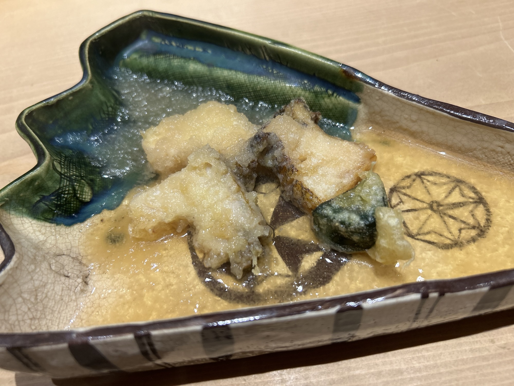 京都 浜作 新本店 鮑天ぷらのみぞれ餡がけ