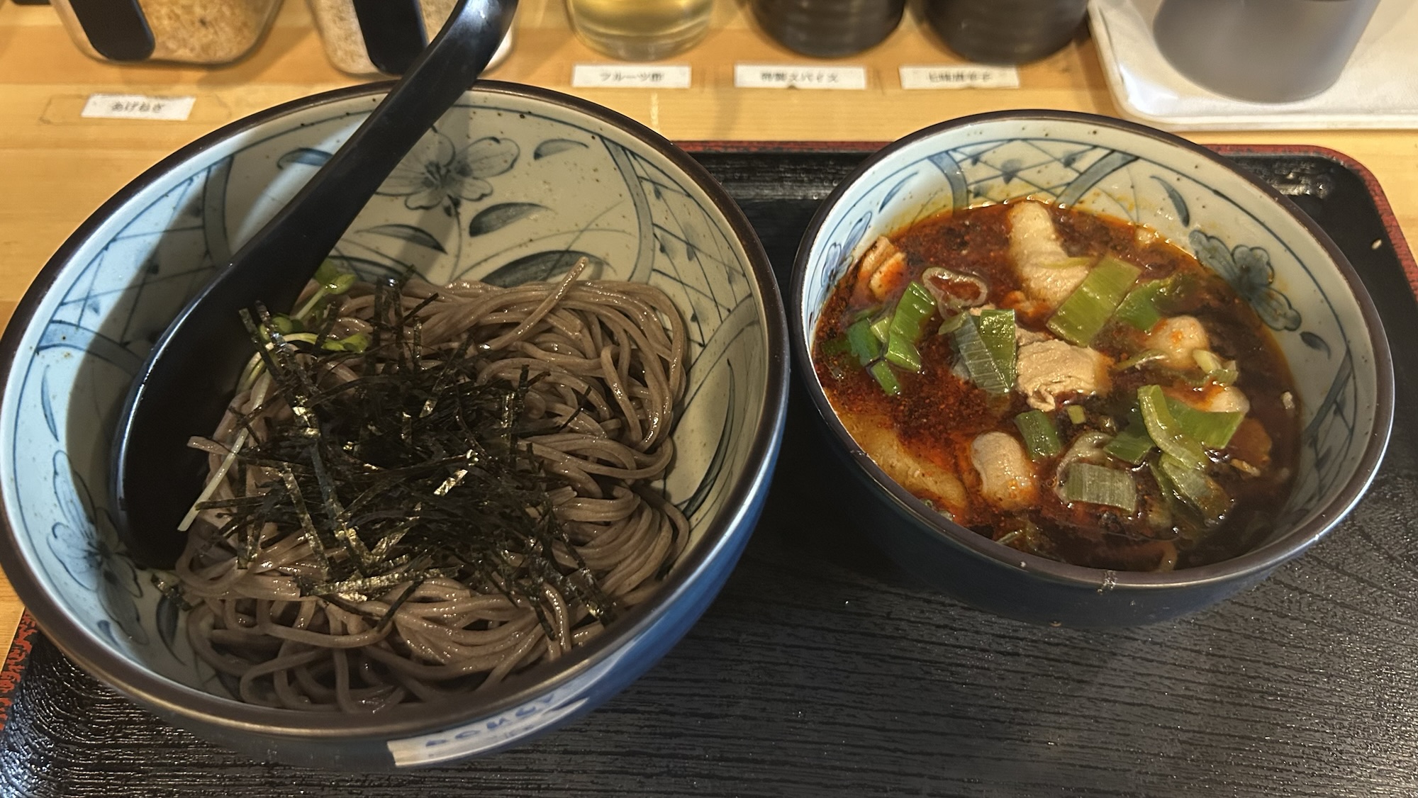 立川 つけ蕎麦 ボンサイ 本店 辛豚つけ蕎麦