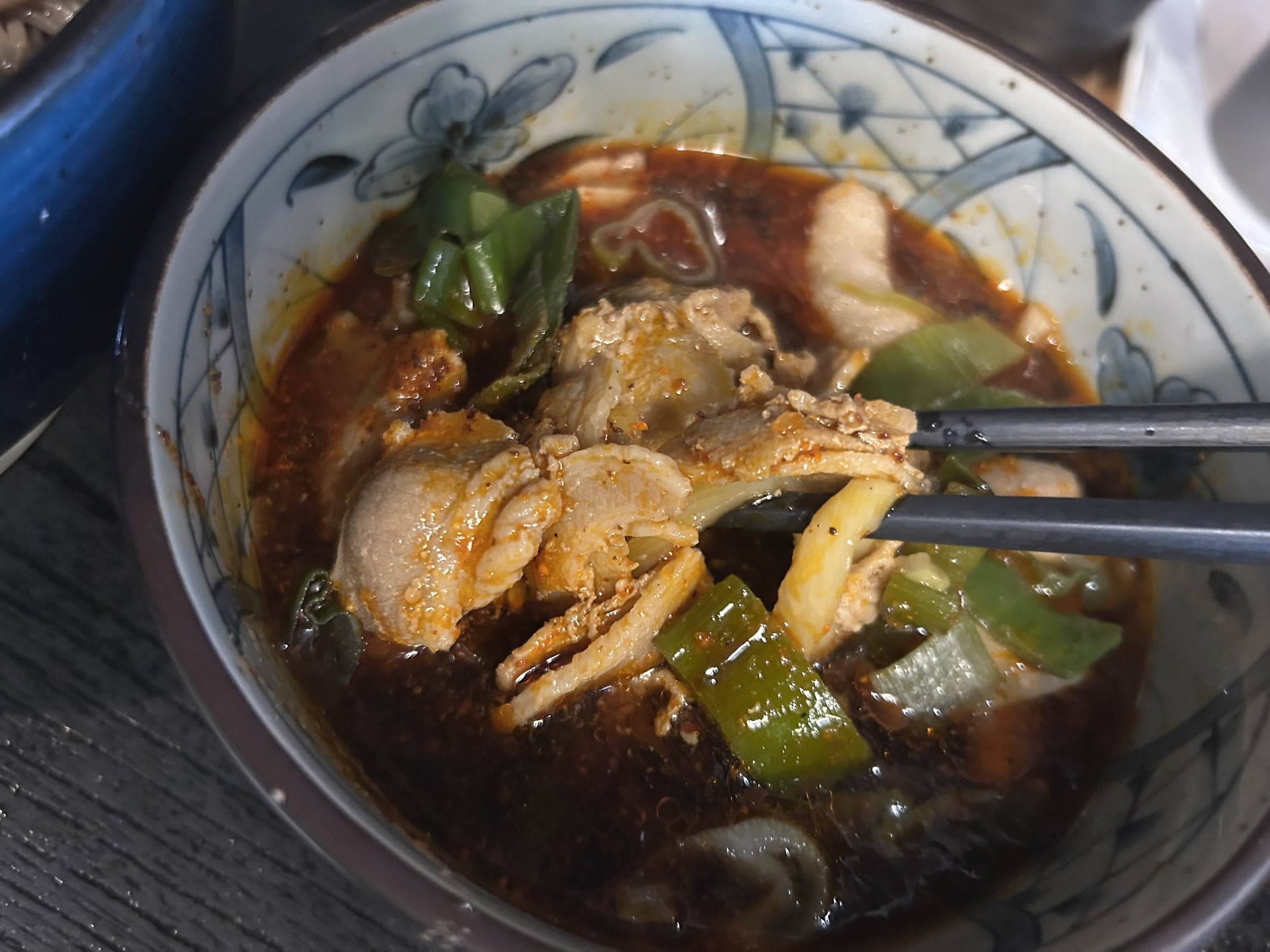 立川 つけ蕎麦 ボンサイ 本店 辛豚つけ蕎麦