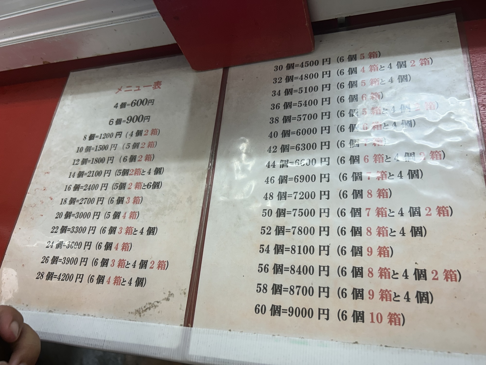 町田 小陽生煎饅頭屋 メニュー