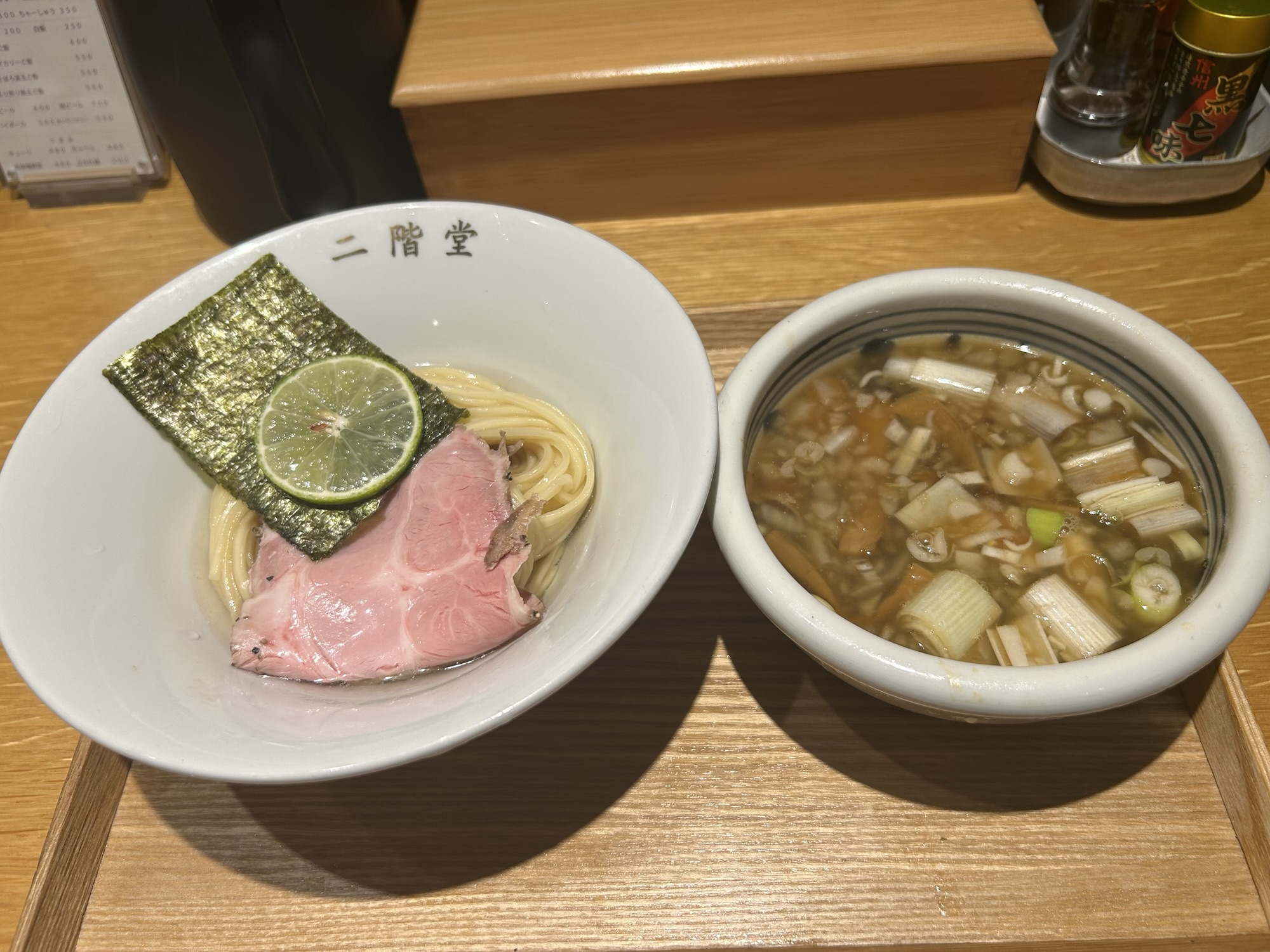 九段下 二階堂 醤油つけそば