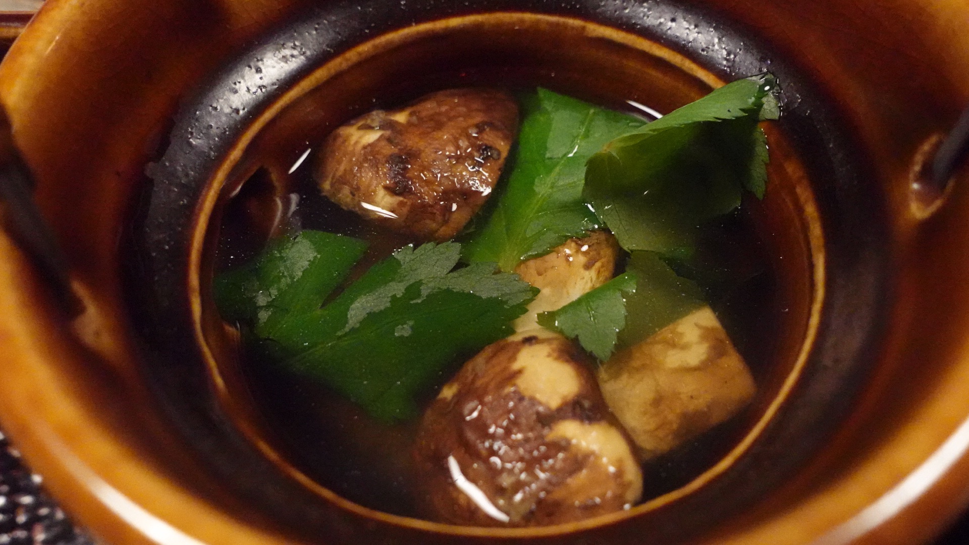 高槻 心根 松茸と鶉の土瓶蒸し