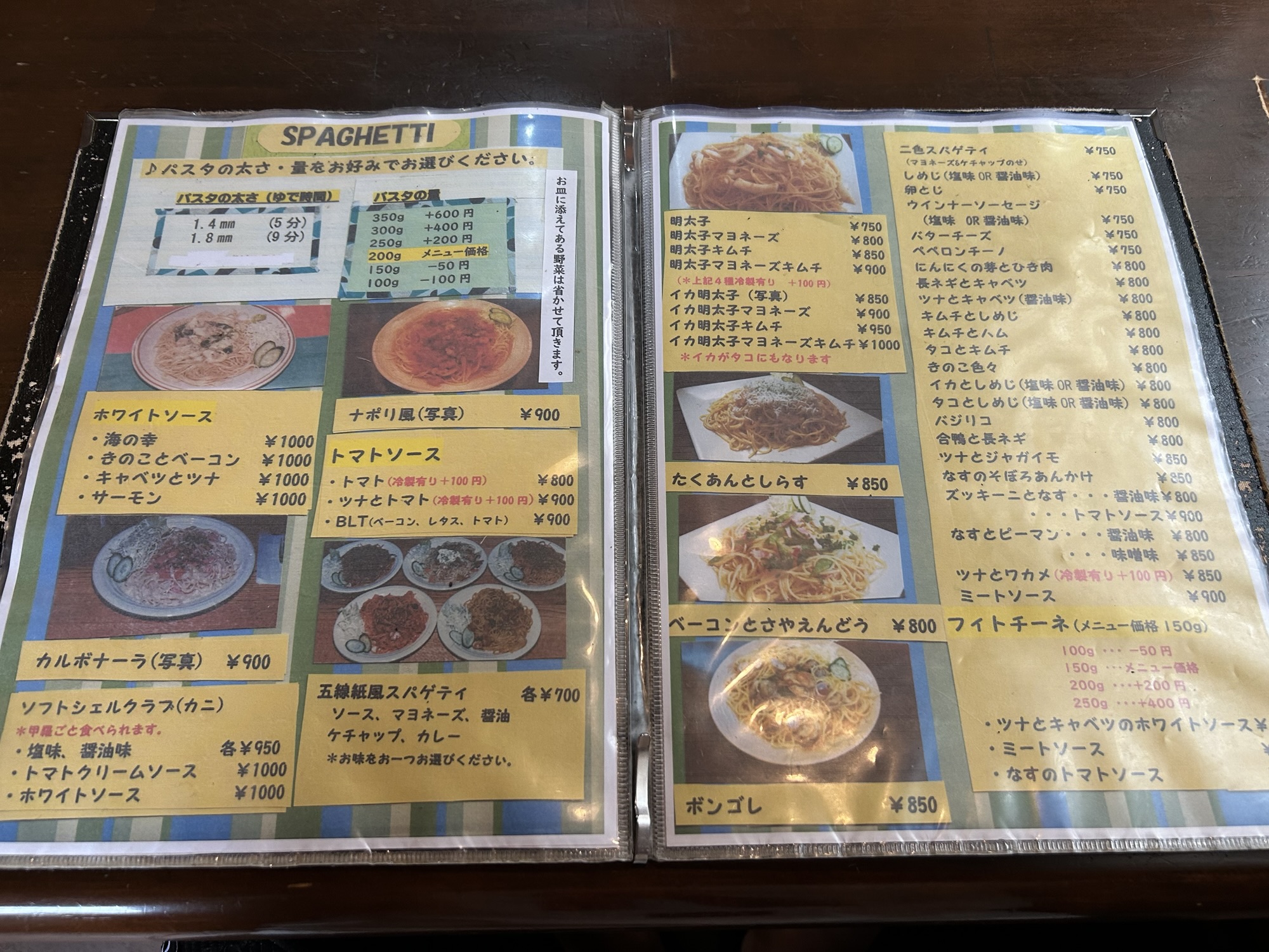 登戸 五線紙 メニュー