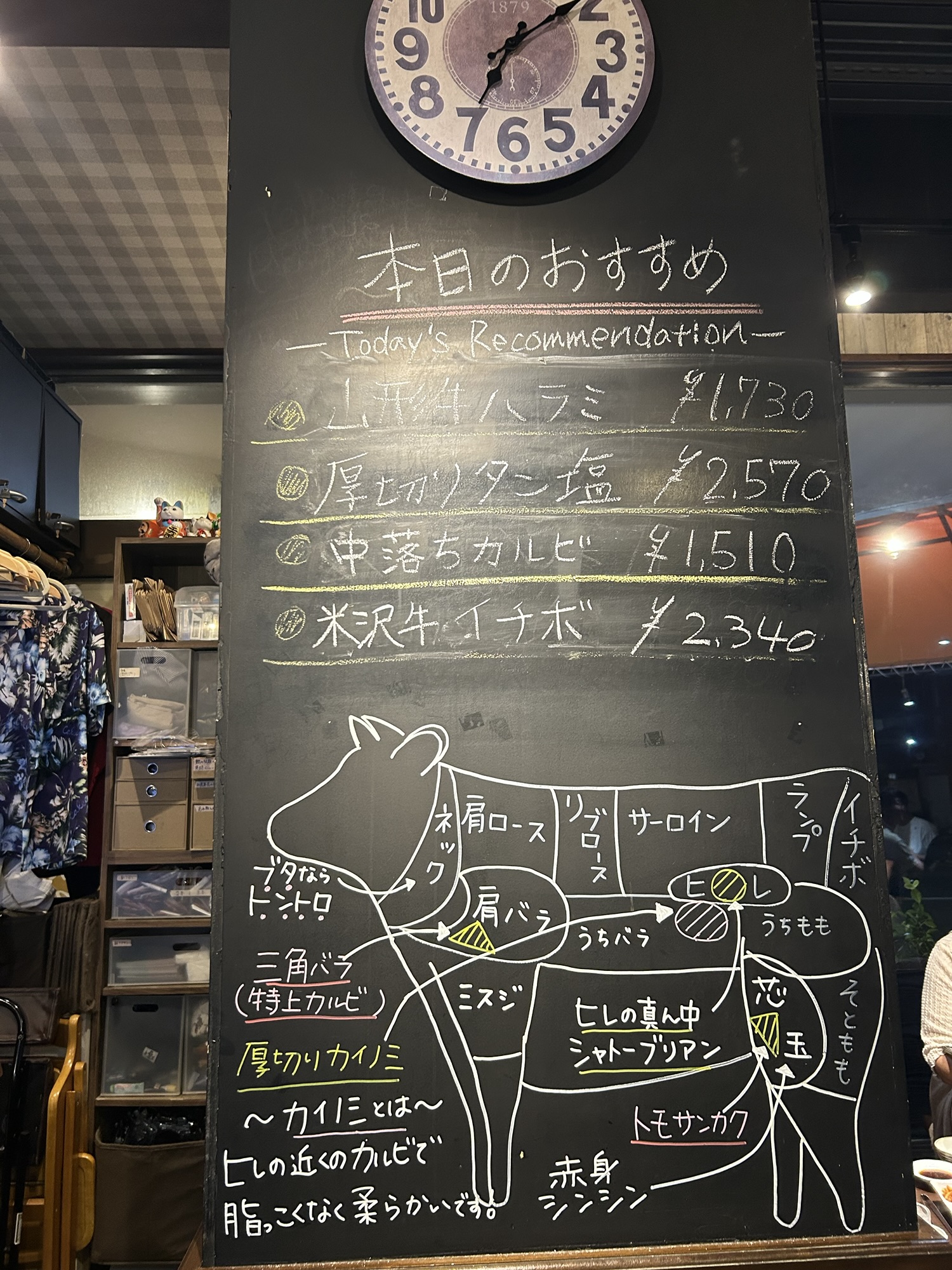 鶴岡 焼肉いわじ メニュー