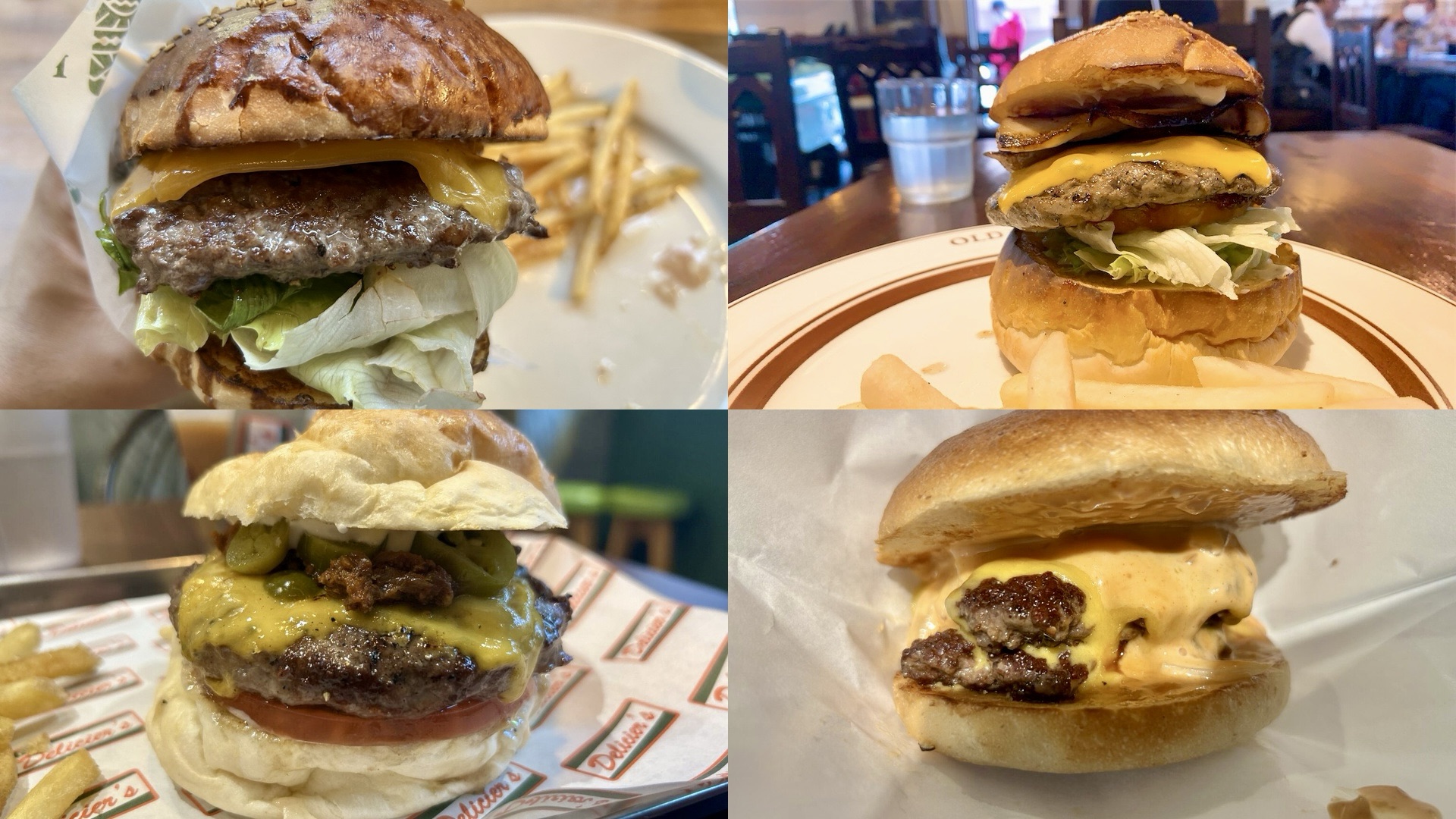 立川 ハンバーガーまとめ コラージュ写真